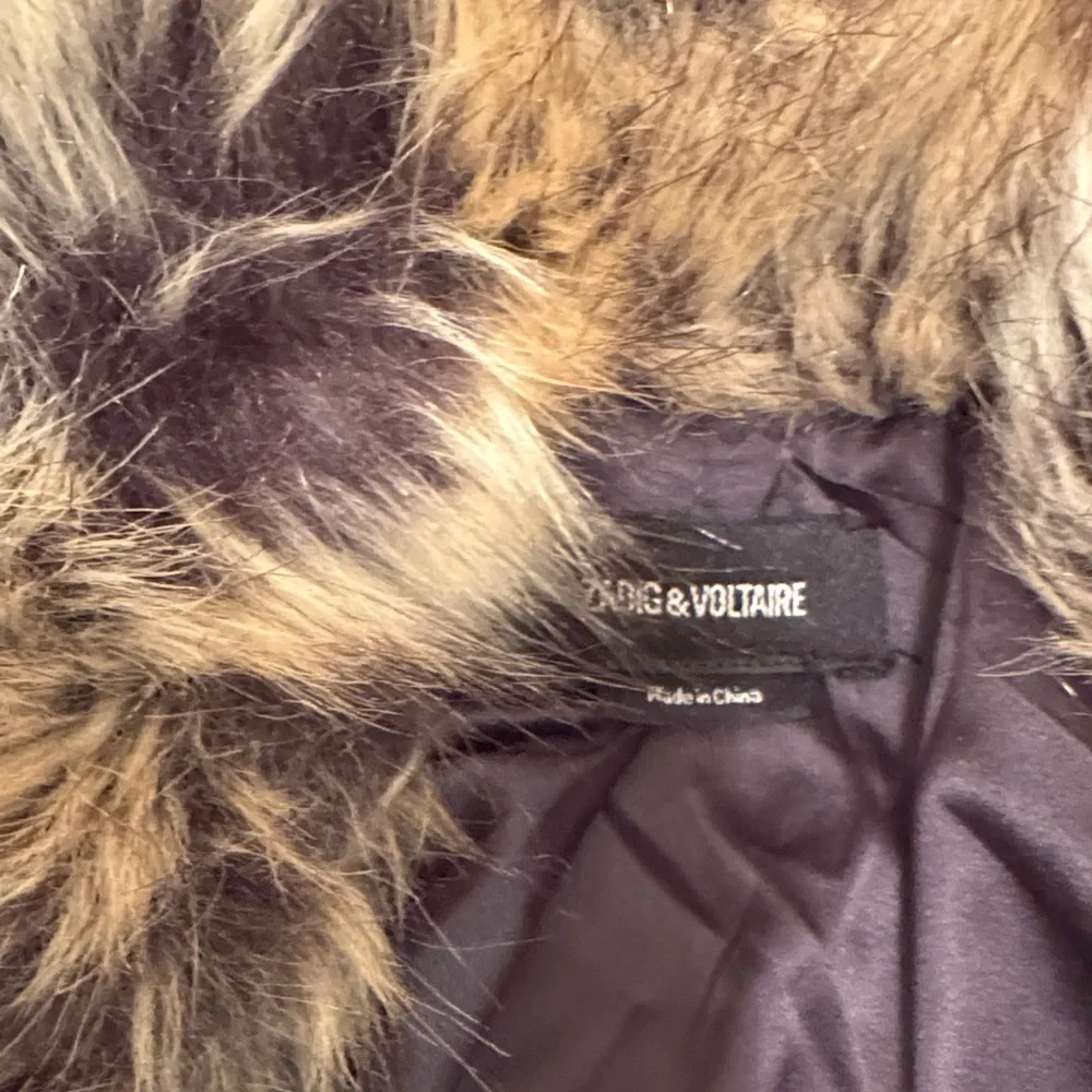 Zadig & Voltaire Faux Fur Jacket in Brown and Black - Picture 2 of 8